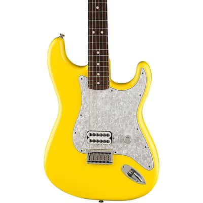 Fender Tom DeLonge Stratocaster Electric Guitar With Invader SH8 Pickup Regular Graffiti Yellow image 5