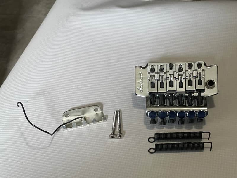 2000's Jackson Dinky Guitars JT-580 Chrome Licensed Floyd Rose Tremolo Guitar Bridge Upgraded Brass Block image 1