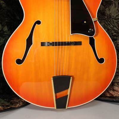 M. Campellone Standard 17" Amber Burst Hand Made Hollowbody w/OHSC image 2