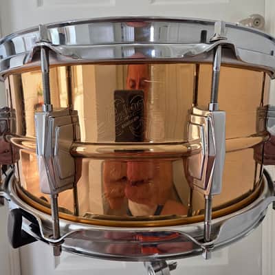 RARE!! 🥁💥 Ludwig  75th Anniversary Bronze 6.5x14 1984 - Bronze , Laser Engraved image 16