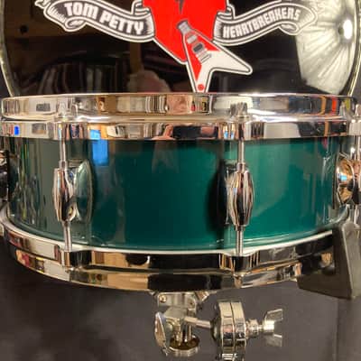 Steve Ferrone's Tom Petty and the Heartbreakers, Gretsch USA Custom- 4x14" "American Drum Series", Snare Drum, Cadillac Green - 2006. SIGNED! image 16