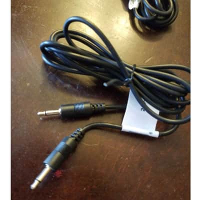 Generic LOT 4x 6 ft mono headphone patch cables 1/8 in phone aux 2.5mm jack plug 2.5 mm 2010s - black image 3