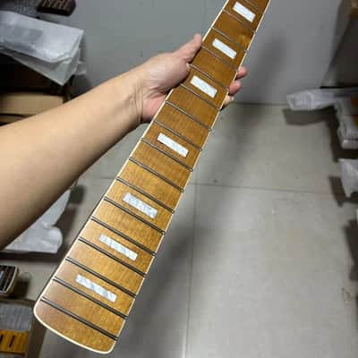 Roasted Maple Wood 5 String Bass Neck, 20 Frets Fingerboard image 8