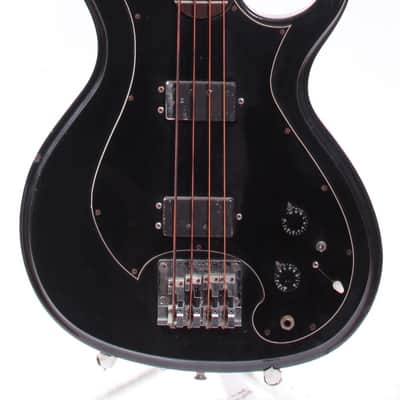 1981 Epiphone Scroll Bass black image 1