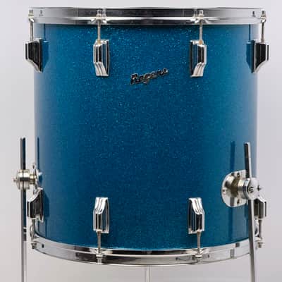 Rogers 20/12/16" 1960's Cleveland-Era Drum Set - Blue Sparkle image 16