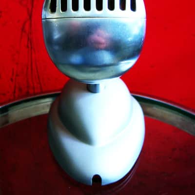 Vintage 1940's Shure 55 / 55S dynamic microphone satin chrome w S-36 desk stand Elvis 55S # 8 image 8