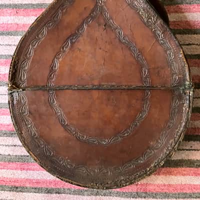 Antique 1890's M&W Bull's Head Leather Tooled Banjo Case image 10