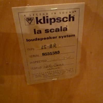 Local Pickup Ma. Vintage Klipsch La Scala Lascala LS-BR Floorstanding Speakers Pair image 10
