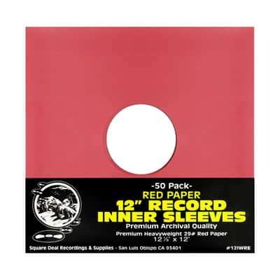 (50) 12" PREMIUM 29# RED Paper Vinyl LP Record Album Inner Sleeves ARCHIVAL image 1