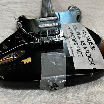 Kurt Cobain Vandalism Strat - Left Handed Custom Built Replica With Hard Shell Case image 5