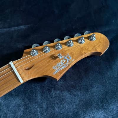 Jet Guitars JS-400 JS400 CRD, HSS Ceramic pickups, solid basswood body, 22 frets roasted maple neck, 2 point tremolo Free Setup image 5
