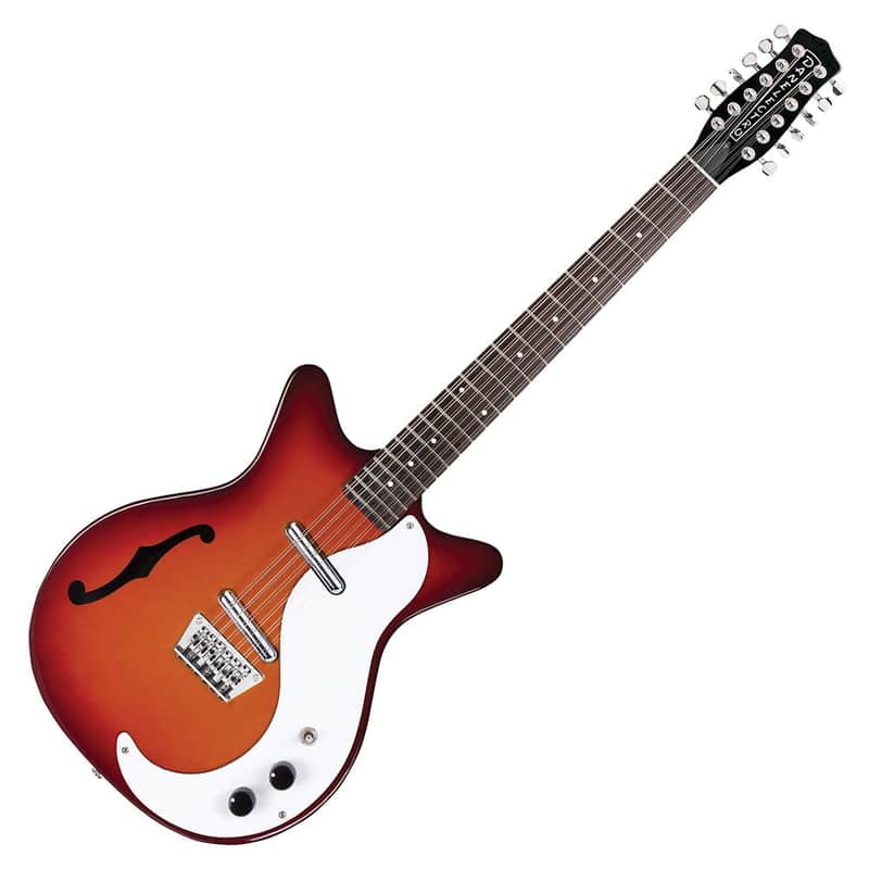 Danelectro '59 12 String Guitar With F-Hole ~ Cherry Sunburst image 1