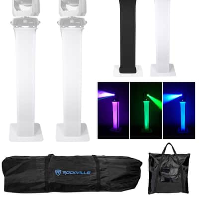 2 Totem Stands+Black+White Scrims For 2 Chauvet Intimidator Hybrid 140SR Lights image 1