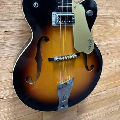 Gretsch 6124 Single Anniversary Hollow Body Guitar 1961 - Shaded Golden Sunburst w/non orig hard case image 4