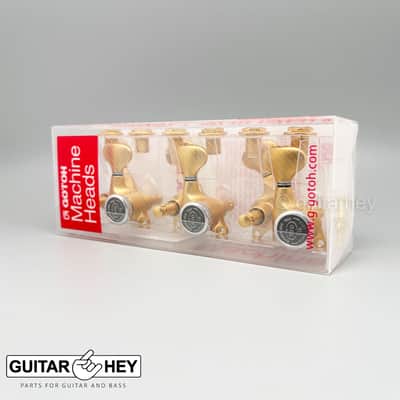 NEW Gotoh SGS510Z-S5 MGT 6 in line Locking Tuners Set w/ 18:1 Ratio - GOLD SATIN image 2