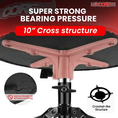 5 Core Drum Throne 3" Padded Drum Seat Height Adjustable Drumming Chair for Practice and Performance image 5