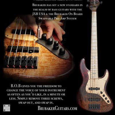 Brubaker BOB preamp modules for JXB USA basses 2025 - Carbon fiber image 1