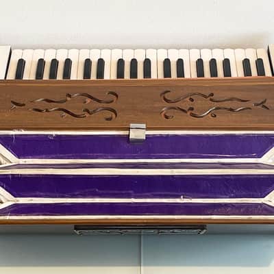 Kartar Music Store Harmonium Simple 2-Stop Wood Hand Pump Organ From Chawri Bazaar New Delhi India image 4