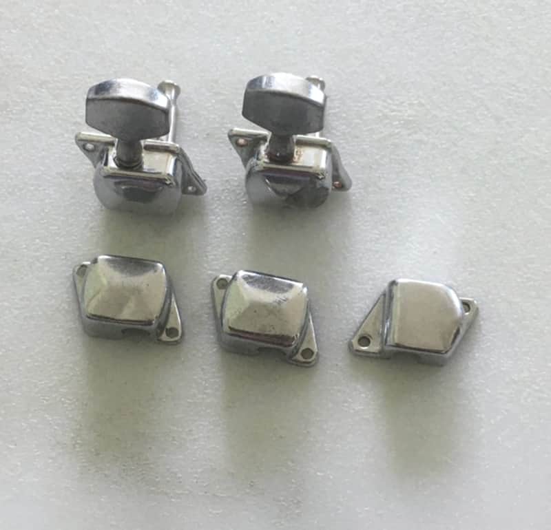 5 Vintage Style Electric Guitar Open Mounted Casing Gear Tuners Parts Headstock image 1