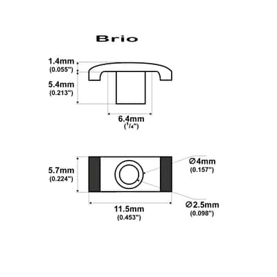 Brio Pro String Trees Guides for Fender American Ultra/Elite Style - Set of 2 - Gold image 3