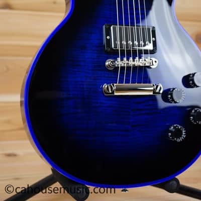 Gibson M2M Les Paul Axcess Custom Figured Top Les Paul Electric Guitar Blue Widow image 9