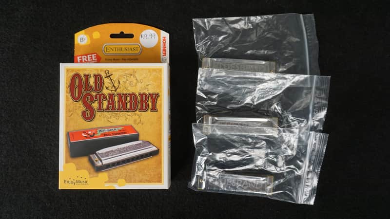 Hohner Old Standby Harmonica (Bb) & Blues Band x4 (A, Bb & D) image 1