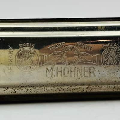 Lot of 2 Hohner Vintage Tremelo/Goliath Harmonicas - Chrome image 3