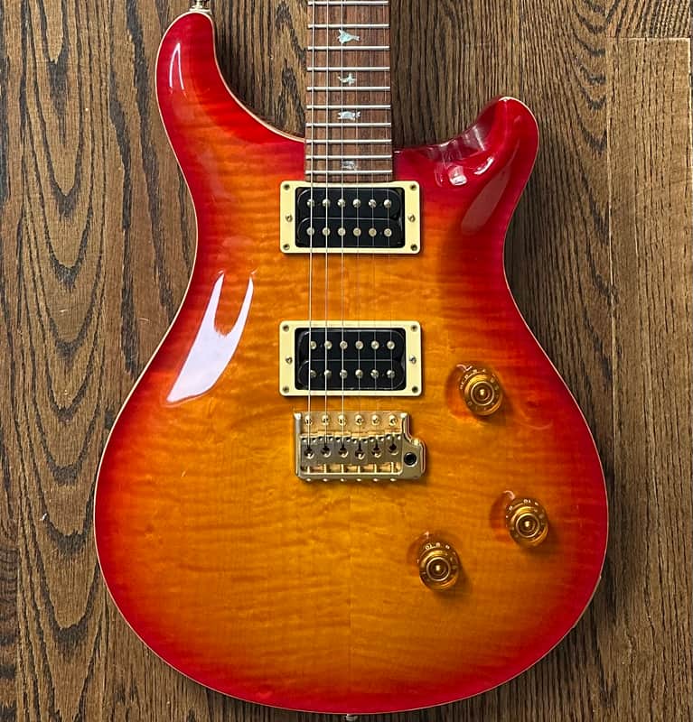 2001 PRS Custom 24 10 Top (Birds & Gold Hardware)- Cherry Sunburst w/ OHSC image 1