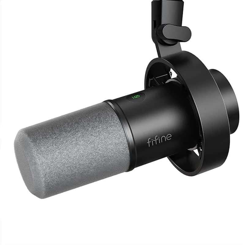Dynamic Microphone, XLR/USB Podcast Recording PC Microphone for Vocal Voice-Over Streaming, Studio Metal Mic with Mute, Headphone Jack, Monitoring Volume Control. image 1