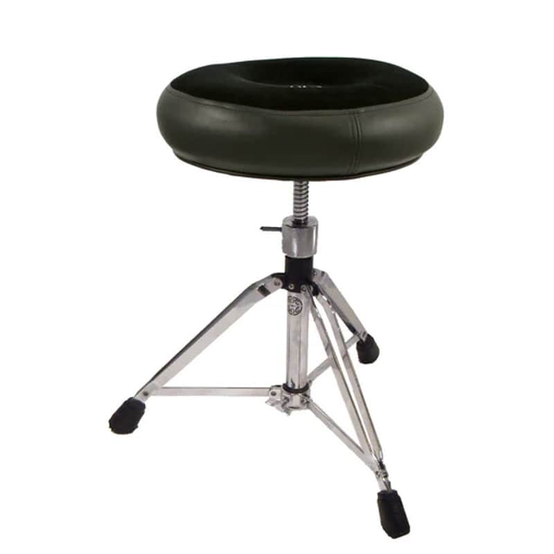 Roc N Soc MSS-R-K Manual Spindle Round Top Short Base Drum Throne - Black image 1