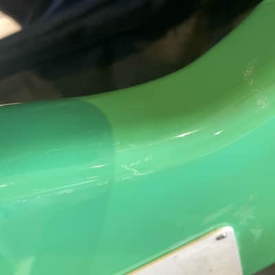 Vintage V6 Stratocaster Electric Guitar Green Wilkinson Pickups + Gig Bag image 8