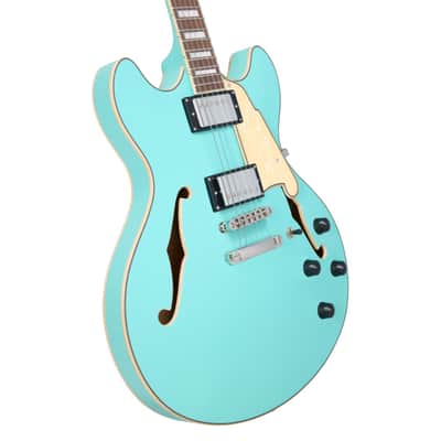 D'Angelico Guitars DAPDCSGRNS Premier DC Electric Guitar, Surf Green w/ Gig Bag image 3