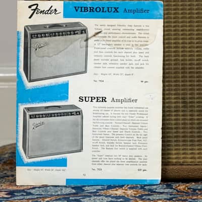 1963 Fender Brownface Vibrolux Amp UK Export Version - From Selmer, One Owner image 3