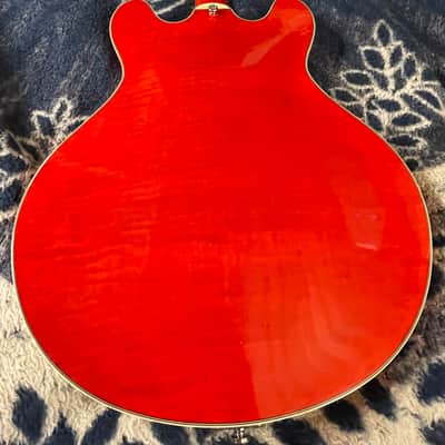 Eastman T486B-RD Thinline Archtop with Bigsby 2015, Red, near mint w/OHSC image 9