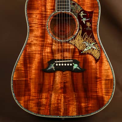 Gibson Dove Custom Shop Exotic Koa Masterpiece Acoustic Guitar Hummingbird image 6