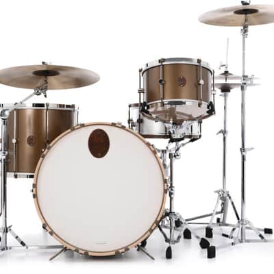 A&F Drum Company Maple Club 3-piece Shell Pack - Deco Gold with Nickel Hardware (AF322DGNd1) image 1