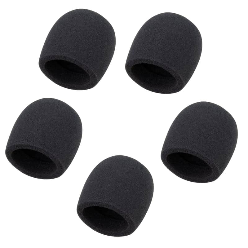 Pig Hog Foam Microphone Windscreen Ball - 5 Pack, Black image 1