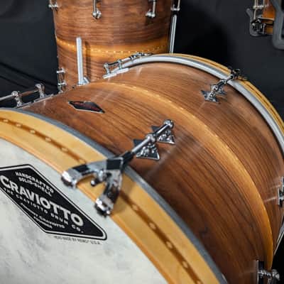 Craviotto Walnut with Cherry Inlay 4 Piece Shell Pack image 4