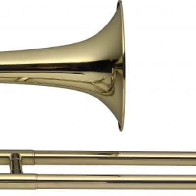 Bb Slide-trumpet W Case Gold Lacquer W Brass Body & Chrome Plated Inner Slides 2 Year Warranty image 2