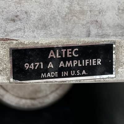 Vintage Altec Lansing 9471A Monitor Amplifier Solid State (Peerless Transformer) image 4