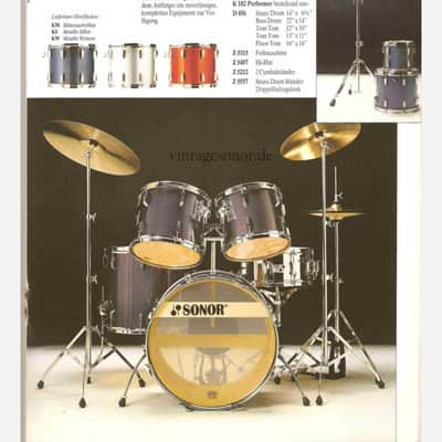 Sonor Tom 12" Performer + Phonic hardware 1984 - Midnight Blue image 8