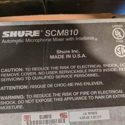 Shure SCM810 8-Channel Automatic Mic Mixer with EQ 2010s - Black image 3