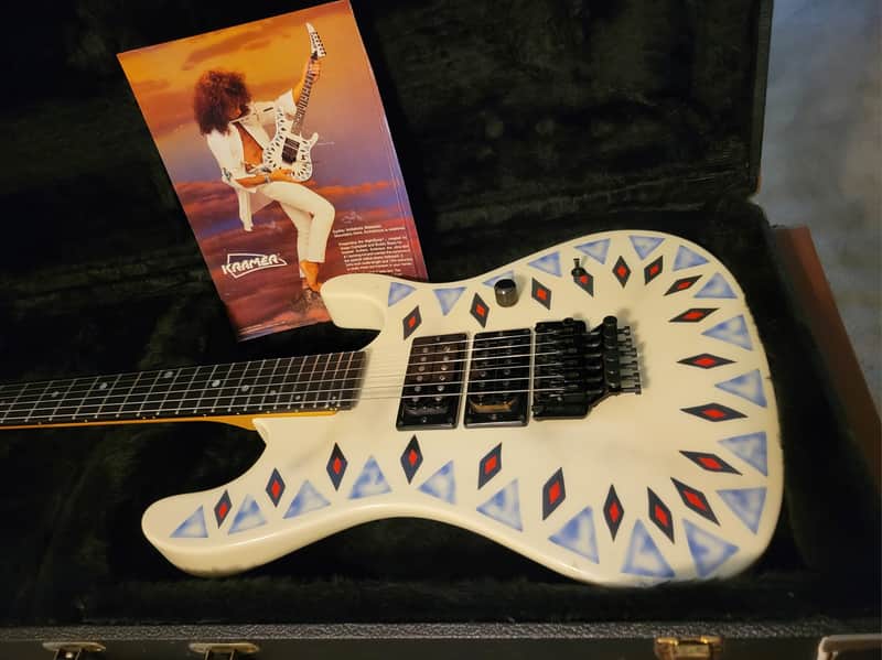 Kramer Nightswan 1989 Aztec graphic guitar Vintage Original Floyd Knapp USA F serial WOW image 1