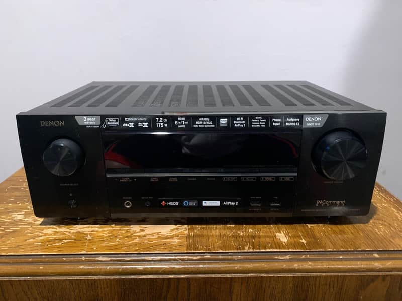 Denon AVR-X1600H 7.2 Channel 4K HEOS Ultra HD Integrated Network AV Receiver image 1