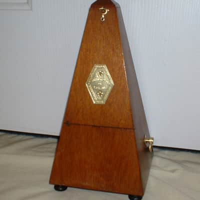Antique Wood Metronome de Maelzel by Seth Thomas Clocks in No 5 Mahogany, Fully Restored, Brass Trim image 1