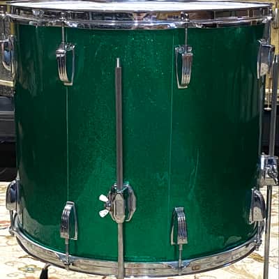 Ludwig Green Sparkle 4-Piece Set - 14” 16” 18” 26” (Bonham Sizes) - Good Condition image 16