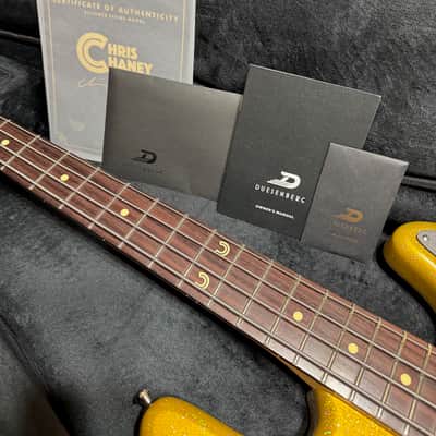 MINT Duesenberg Alliance Chris Chaney Bass Gold Sparkle PRISTINE image 22