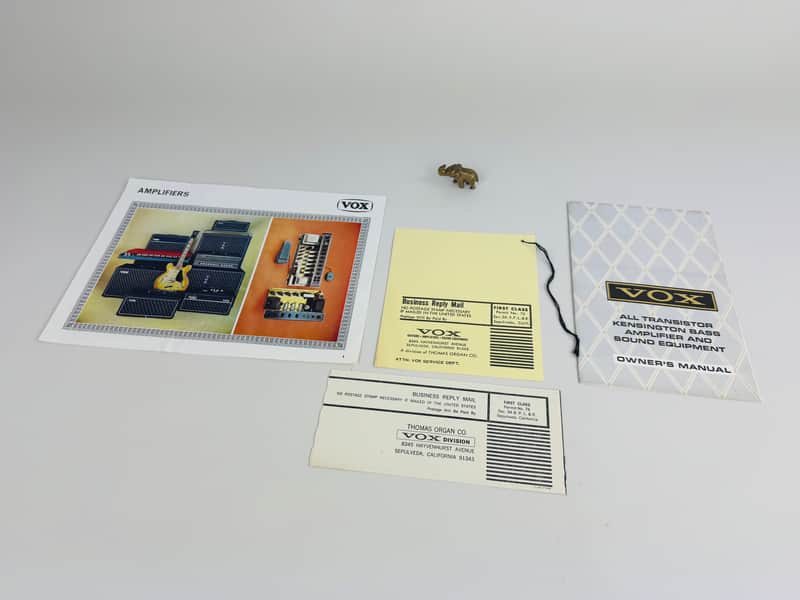 Vox Kensington Bass Amplifier Owner’s Package Late-'60s image 1