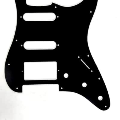 Brio Metal Anodized Aluminum Strat HSS Pickguard Scratch Plate Fits USA/Mexico Stratocaster - Black image 2