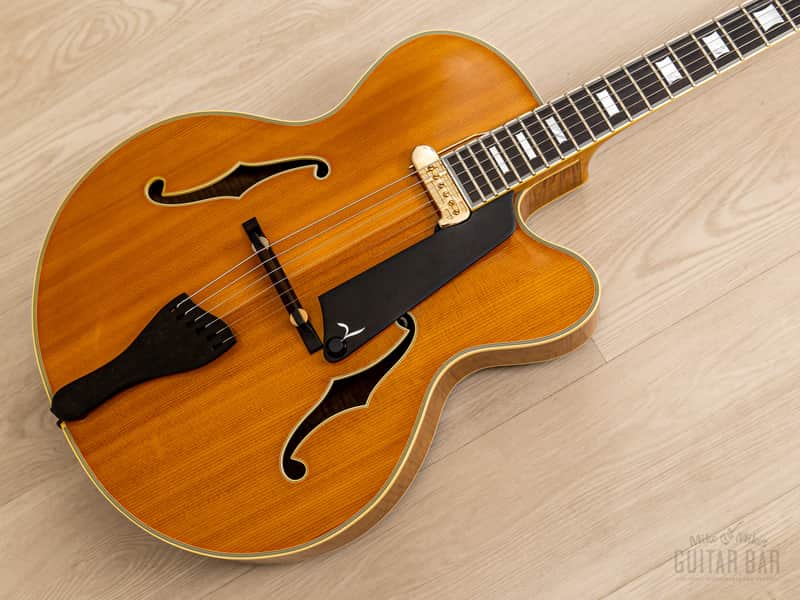 1991 Benedetto Manhattan Cutaway Archtop Electric Guitar Blonde, Near-Mint w/ DeArmond Rhythm Chief 1100, Case image 1